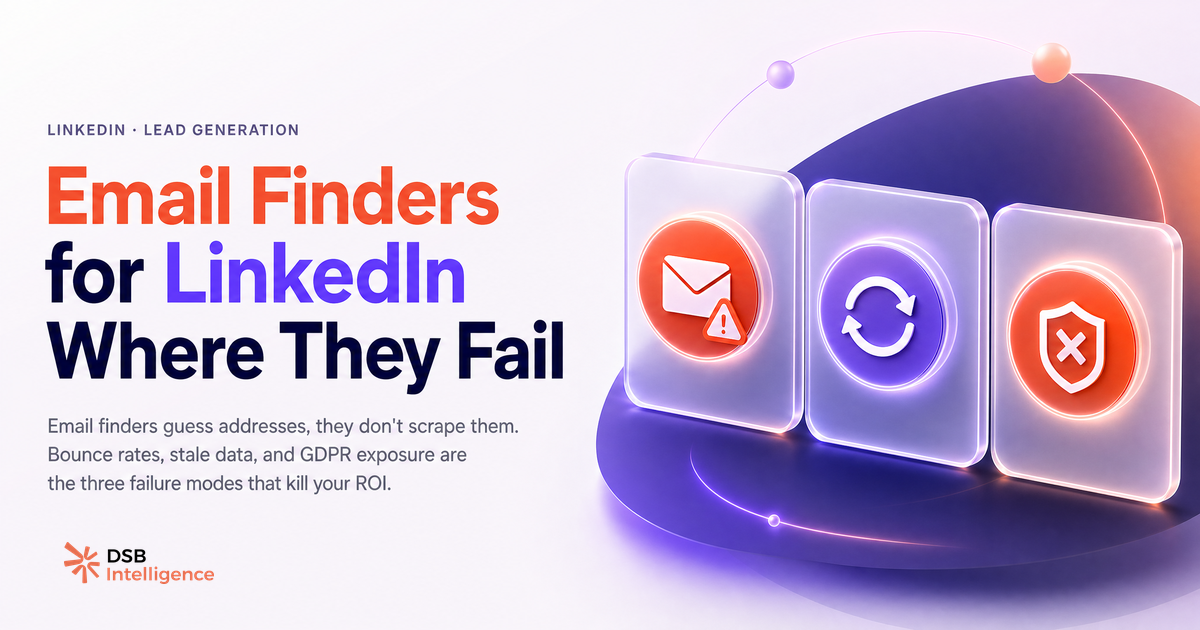 Email Finder for LinkedIn: What They Extract and Where They Fail