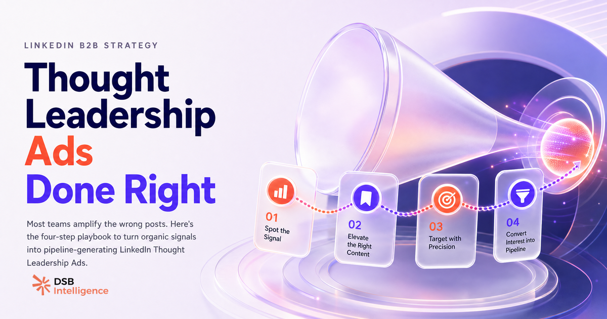 LinkedIn Thought Leadership Ads : le pont organique-payant que les équipes B2B ratent